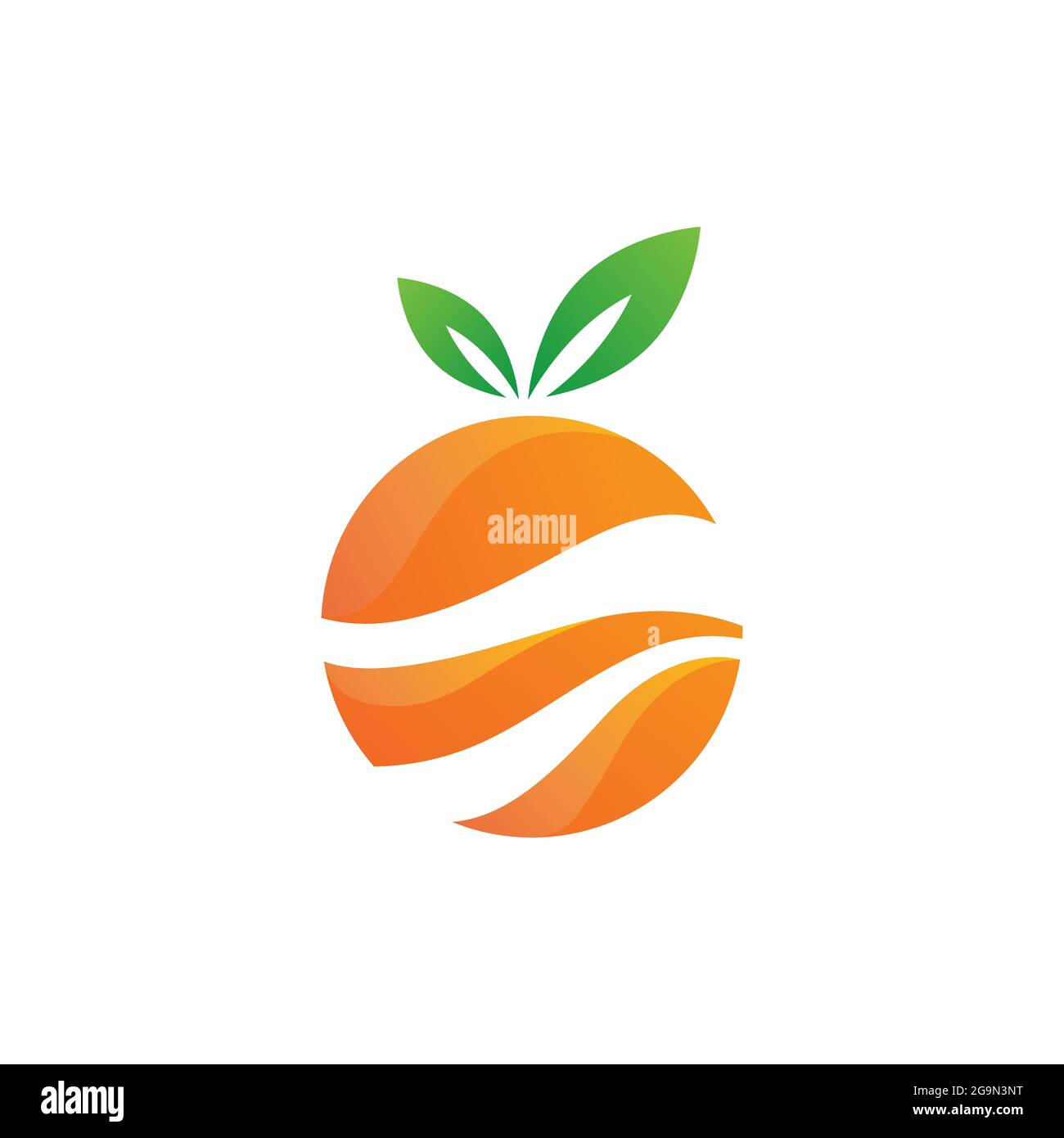 Orange logo design Vector icon illustration design Stock Vector Image