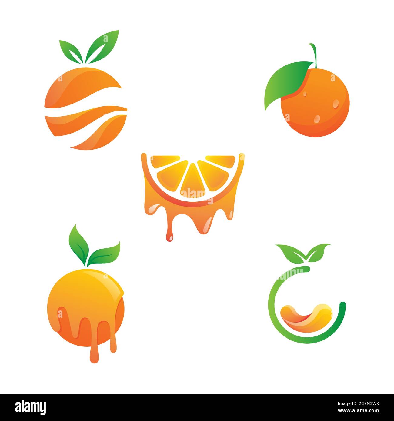 Orange logo design Vector icon illustration design Stock Vector Image ...