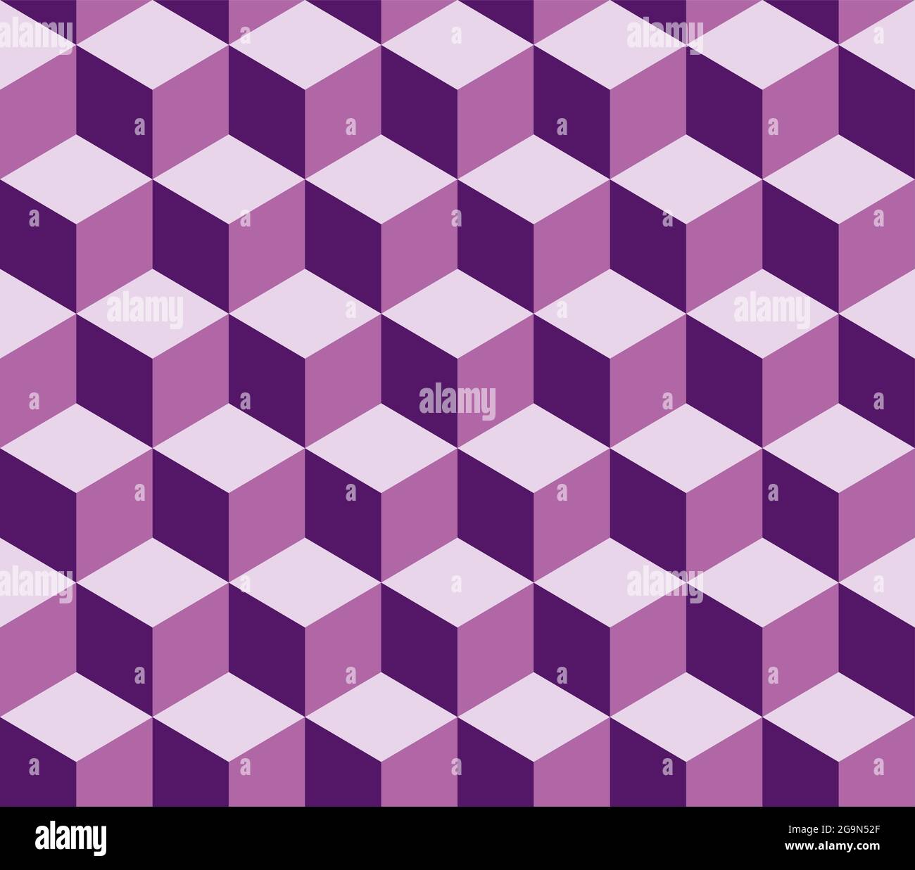 Violet square seamless vector pattern. Pattern included in swatch. Stock Vector