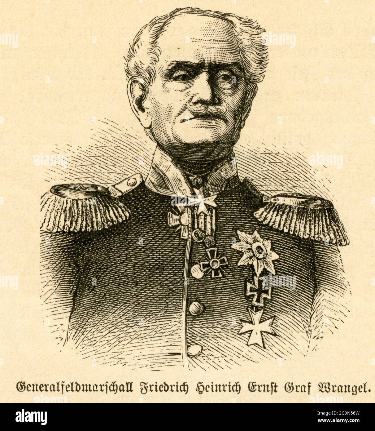 Europe, Germany, Friedrich von Wrangel, Prussian Field Marshal, ARTIST'S COPYRIGHT HAS NOT TO BE CLEARED Stock Photo