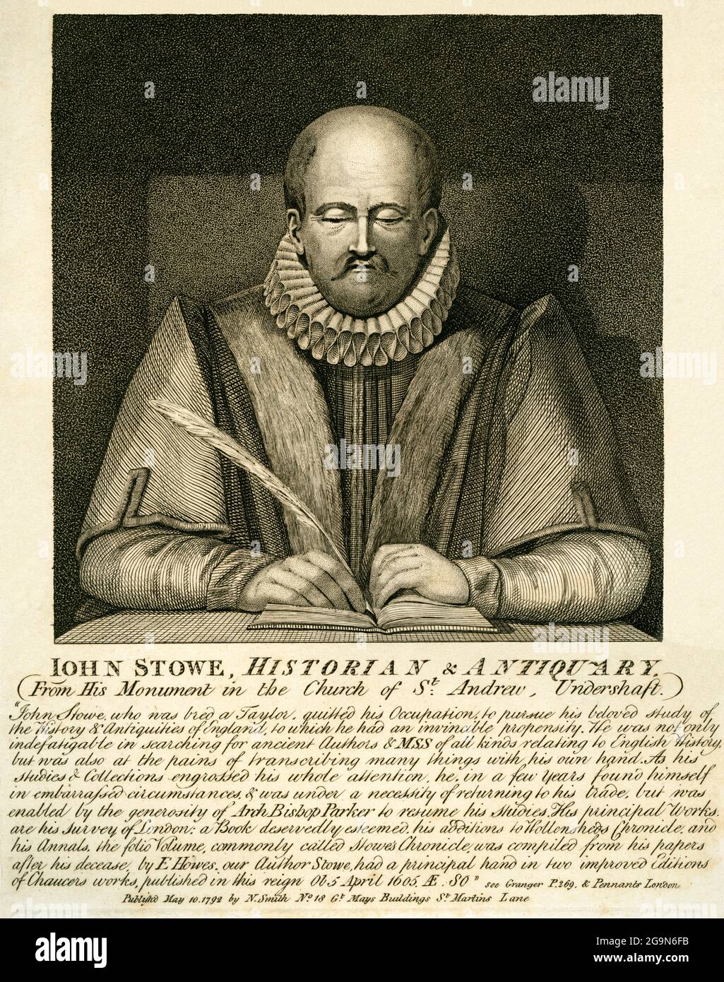 Europe, Great Britain, England, London, John Stow, historian and antiquary, ARTIST'S COPYRIGHT HAS NOT TO BE CLEARED Stock Photo