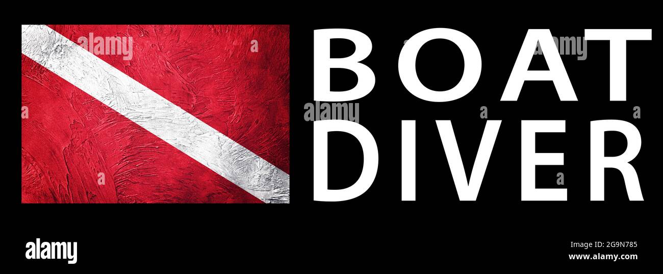 Boat Diver, Diver Down Flag, Scuba flag, Scuba Diving Stock Photo Alamy