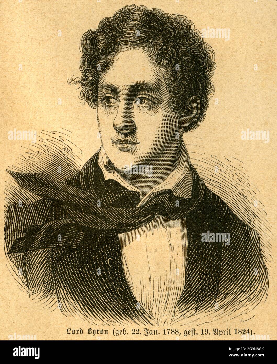 Europe, Great Britain, London, Lord Byron, British poet, ARTIST'S COPYRIGHT HAS NOT TO BE CLEARED Stock Photo