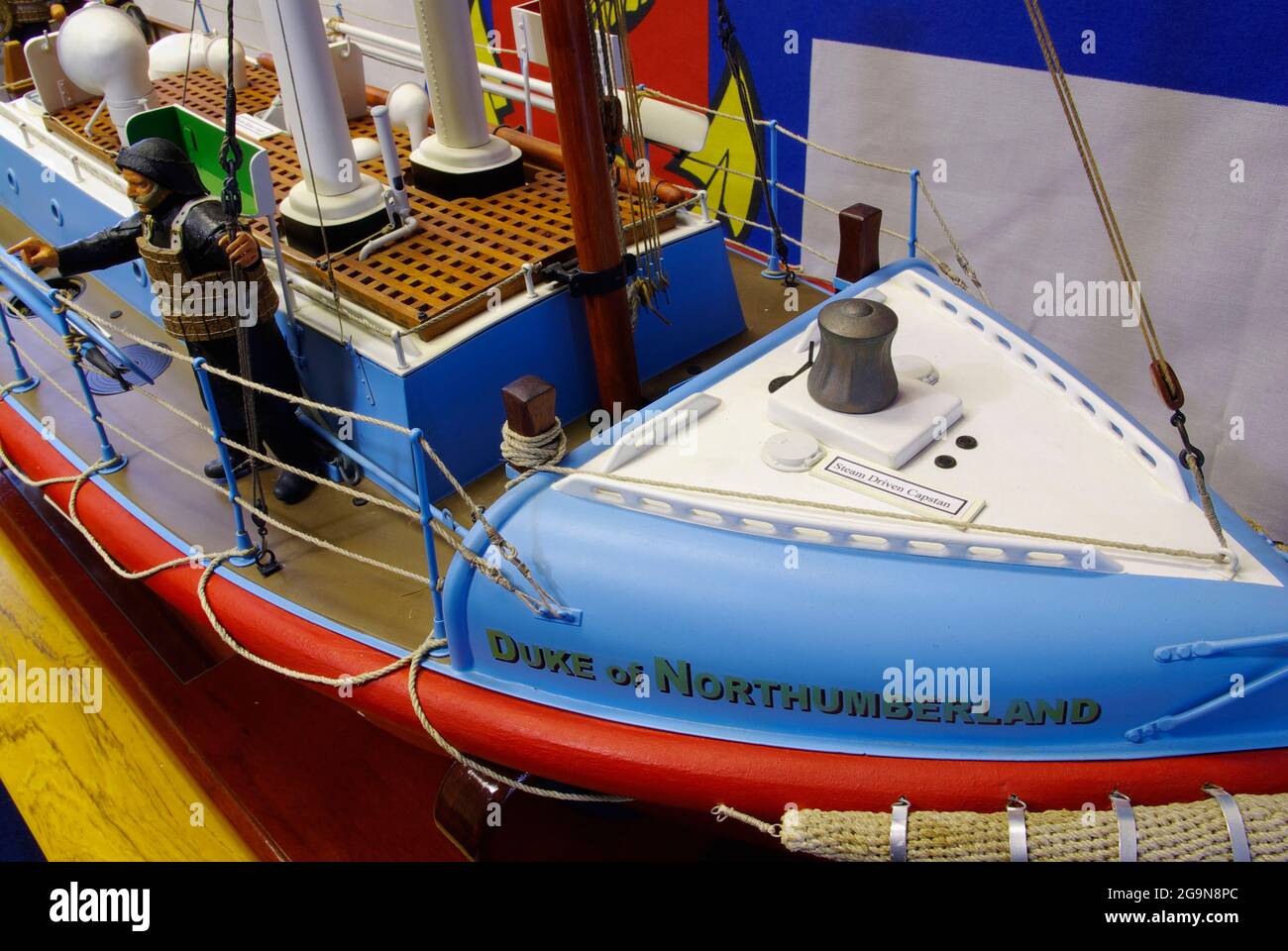 Scale model of the Duke of Northumberland KG Lifeboat Stock Photo