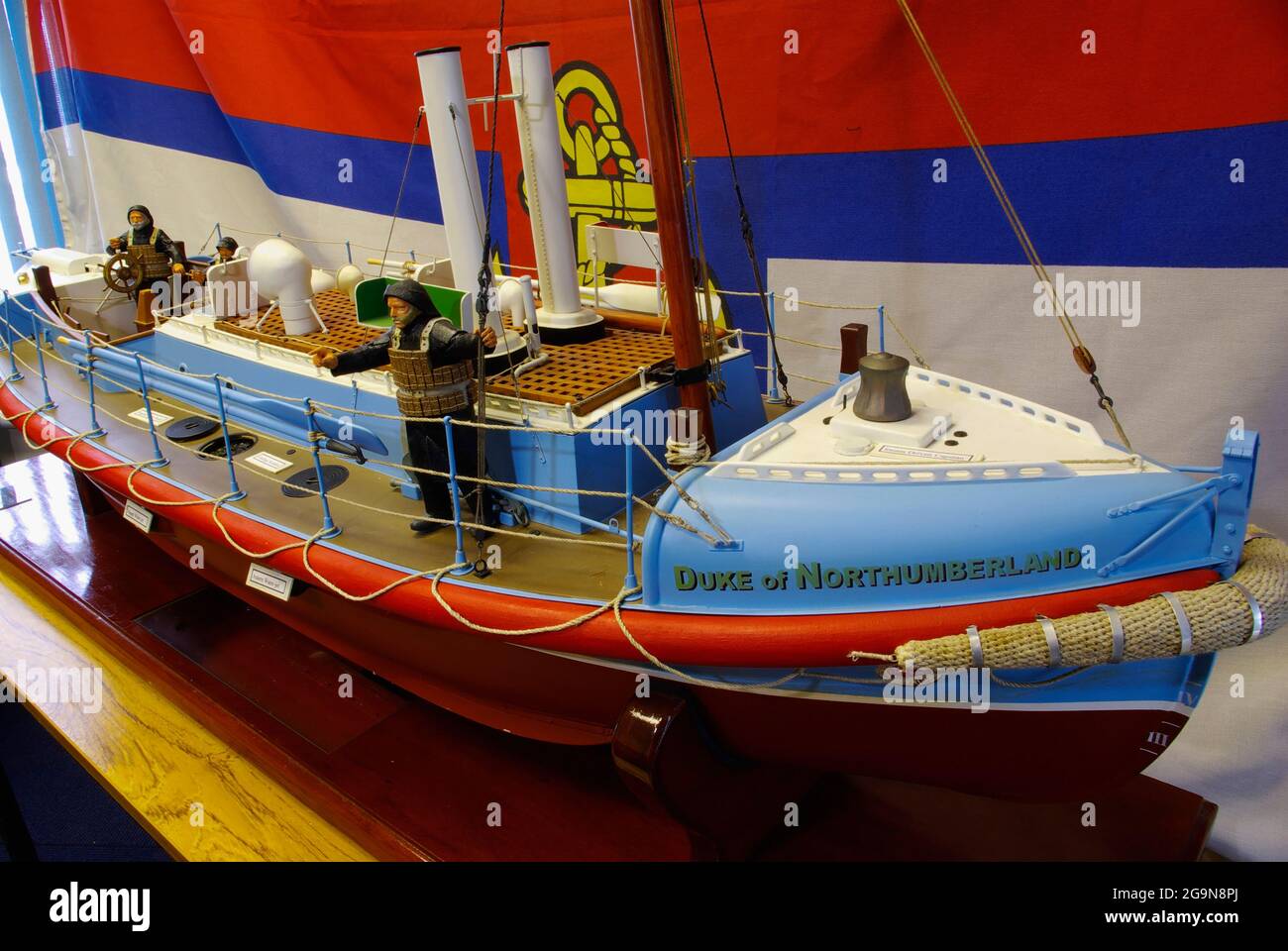 Scale model of the Duke of Northumberland KG Lifeboat Stock Photo