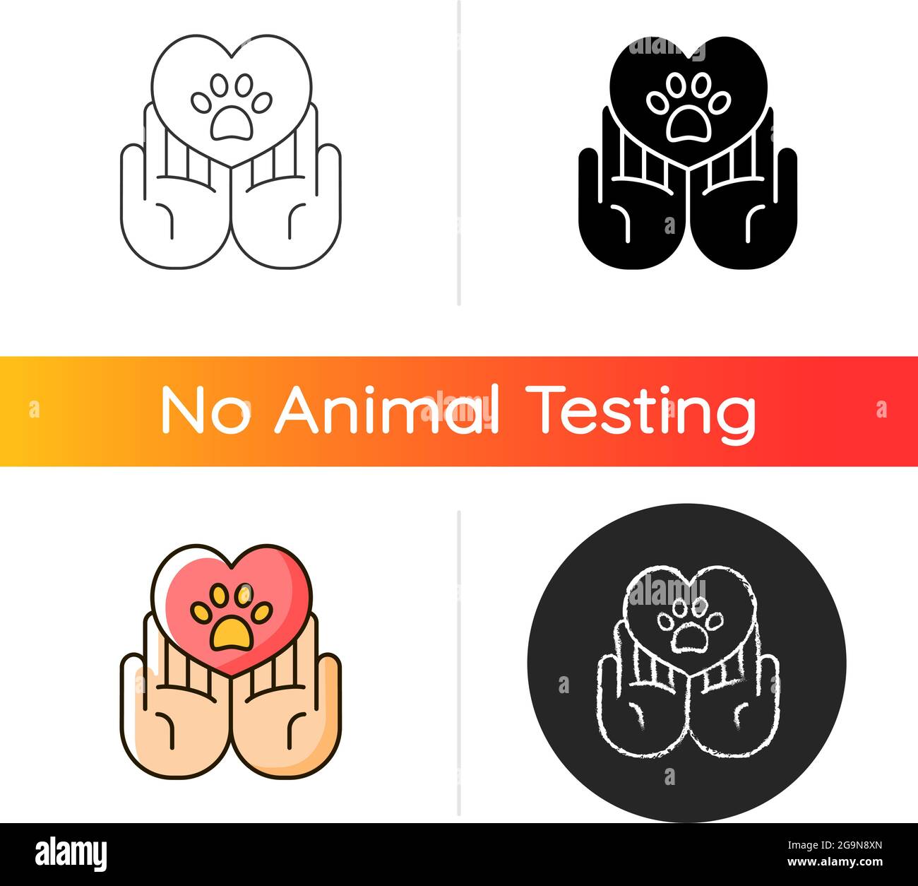 Animal friendly gradient icon Stock Vector