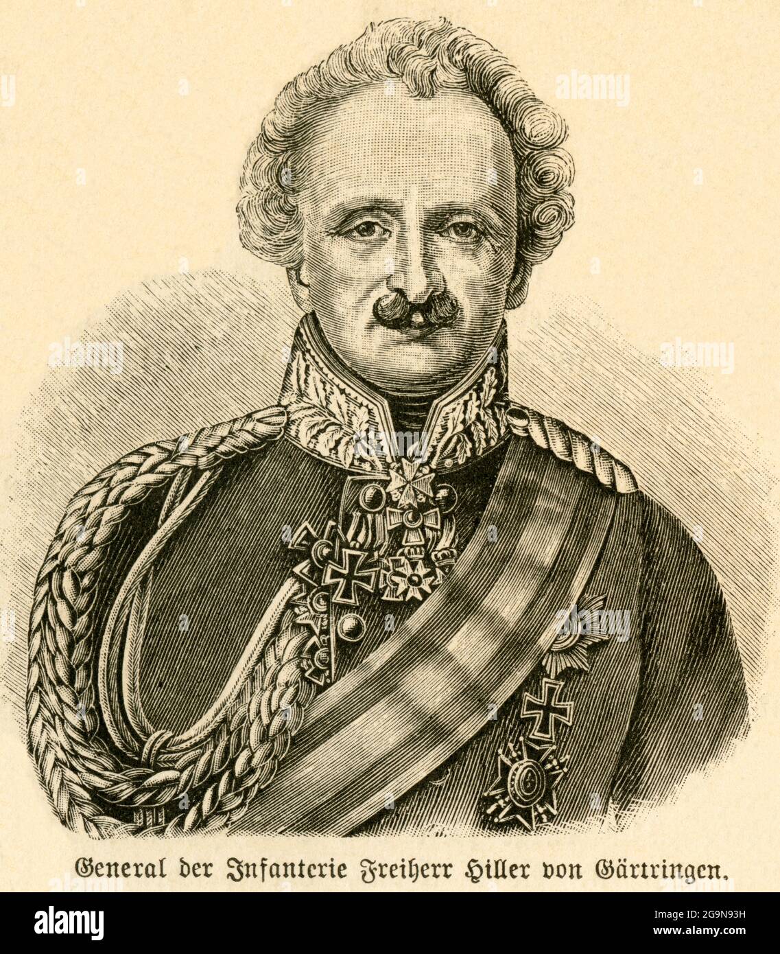 Europe, Germany, Saxony-Anhalt, Magdeburg, August Hiller von Gaertringen, Prussian general, infantry, ARTIST'S COPYRIGHT HAS NOT TO BE CLEARED Stock Photo