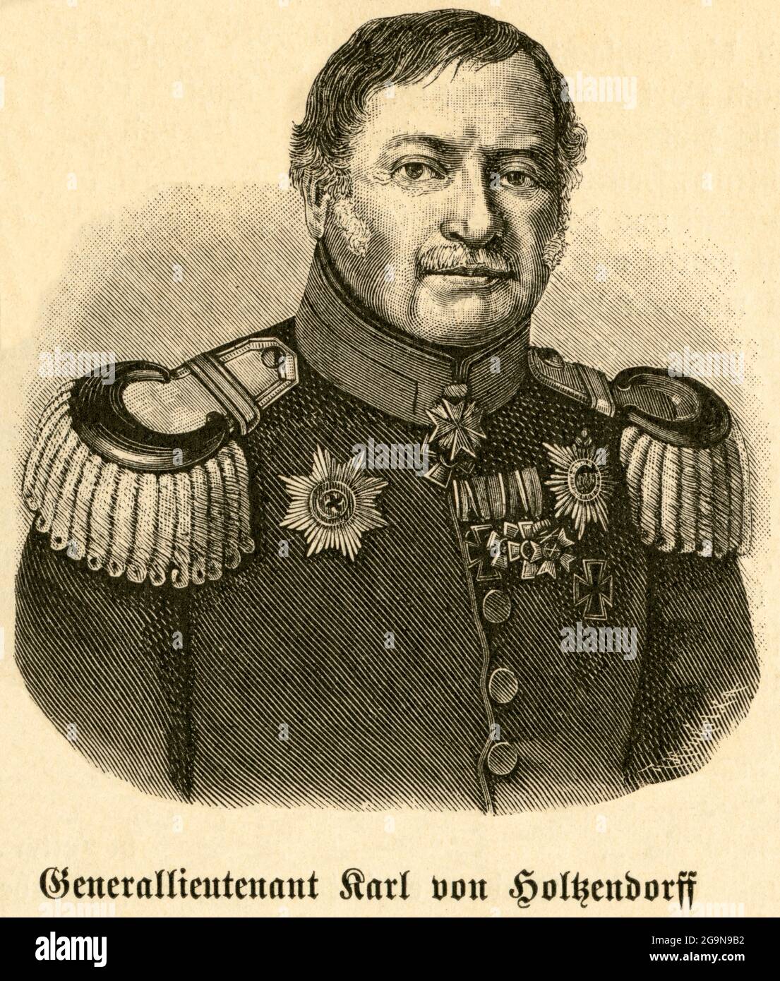Europe, Germany, Berlin, Karl von Holtzendorff, Prussian lieutenant general, ARTIST'S COPYRIGHT HAS NOT TO BE CLEARED Stock Photo