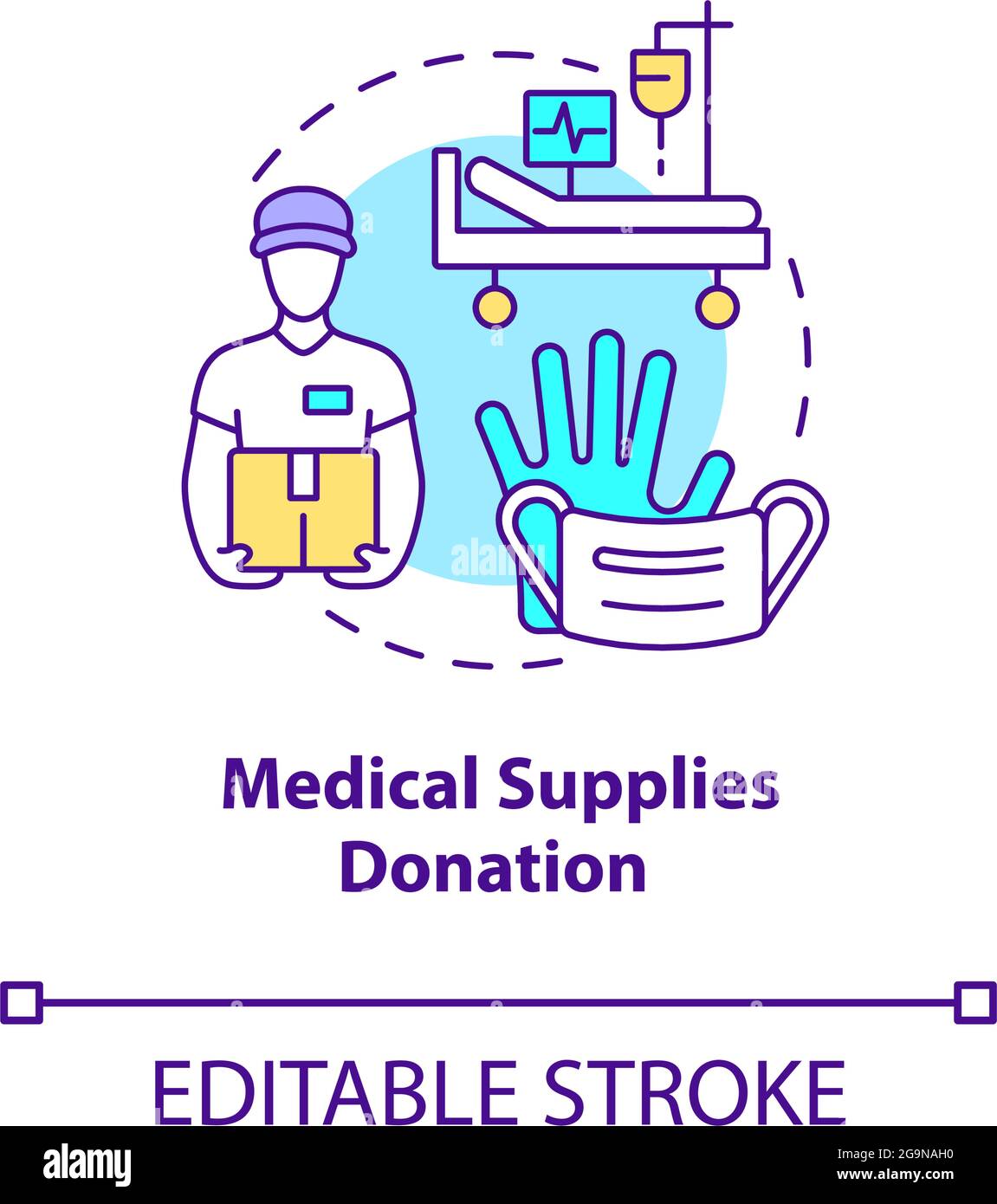 Medical supplies donation concept icon Stock Vector Image & Art Alamy