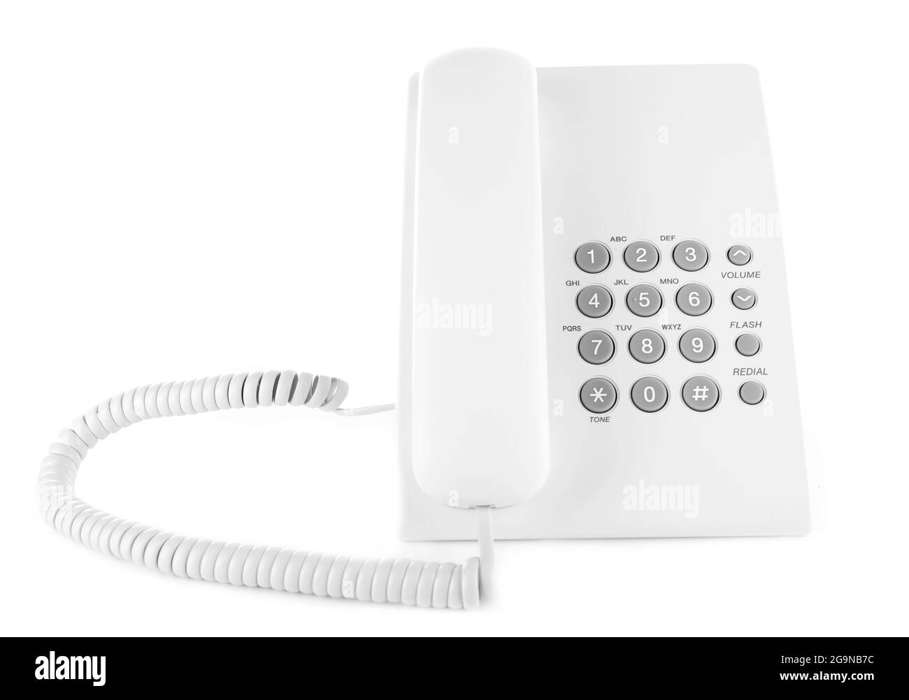 Telephone set isolated on white Stock Photo Alamy