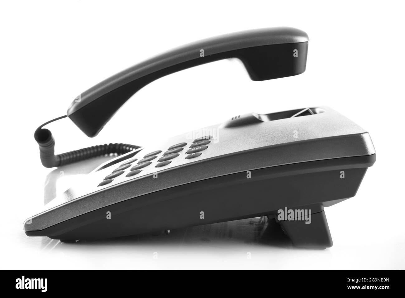 Telephone set isolated on white Stock Photo Alamy