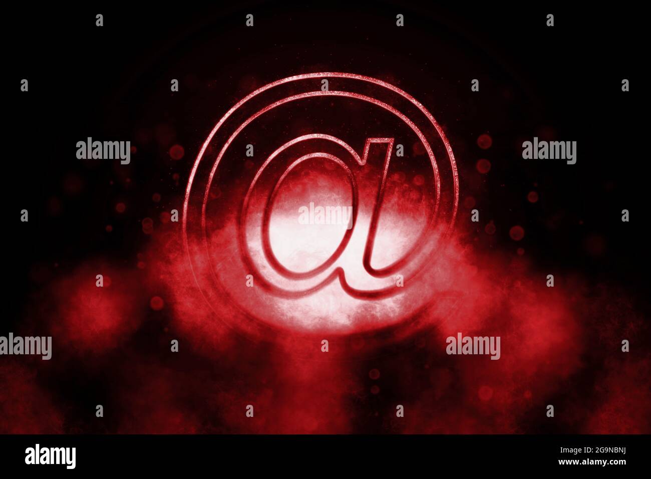 Email symbol, At sign, mail icon, Blue Symbol Stock Photo - Alamy