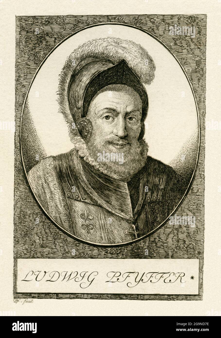 Ludwig Pfyffer, Schultheiss of Lucerne ( mayor ), copperplate engraving probably by Heinrich Pfenninger ? , ARTIST'S COPYRIGHT HAS NOT TO BE CLEARED Stock Photo