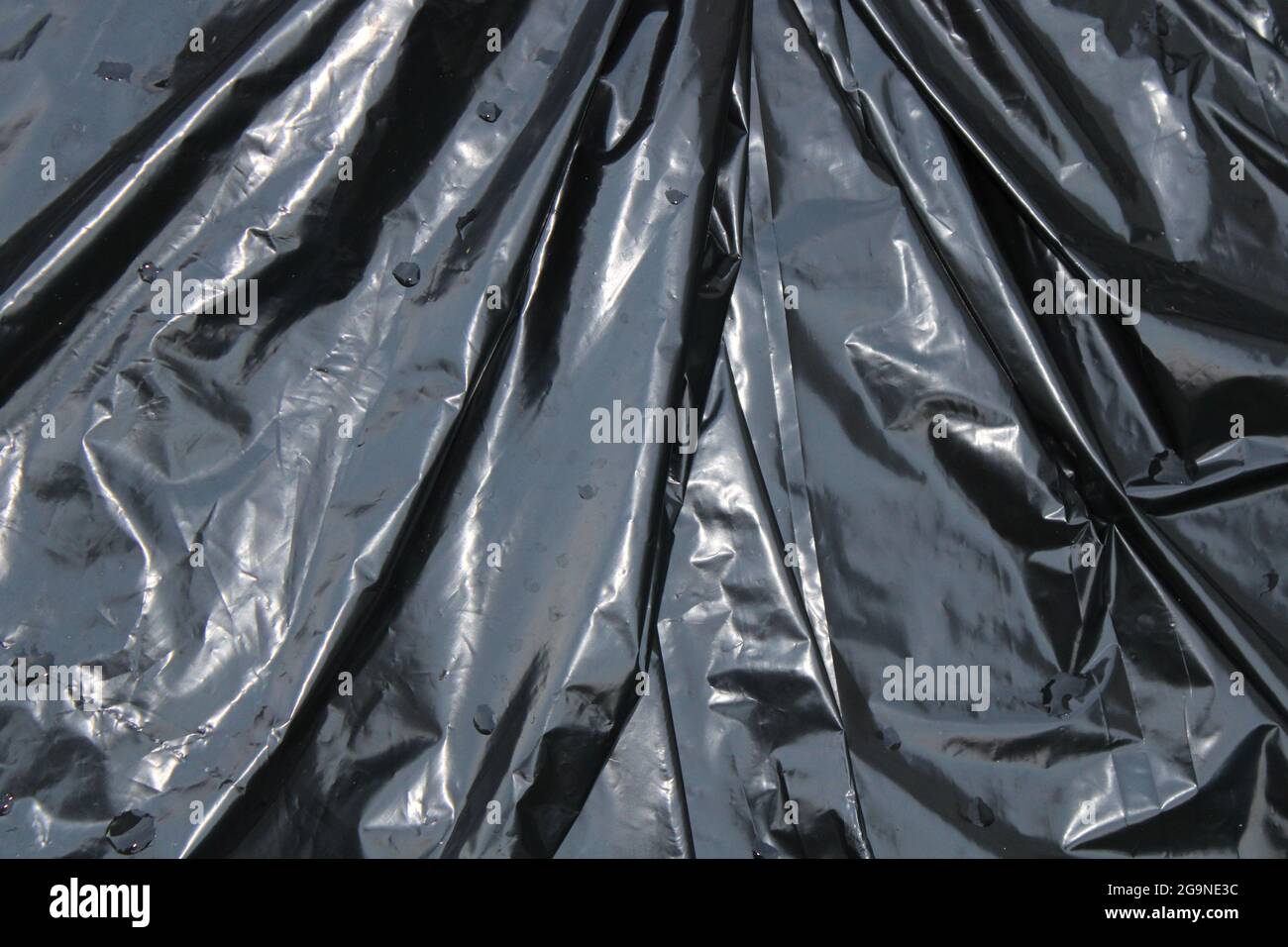 A Closeup on Black Plastic Stock Photo