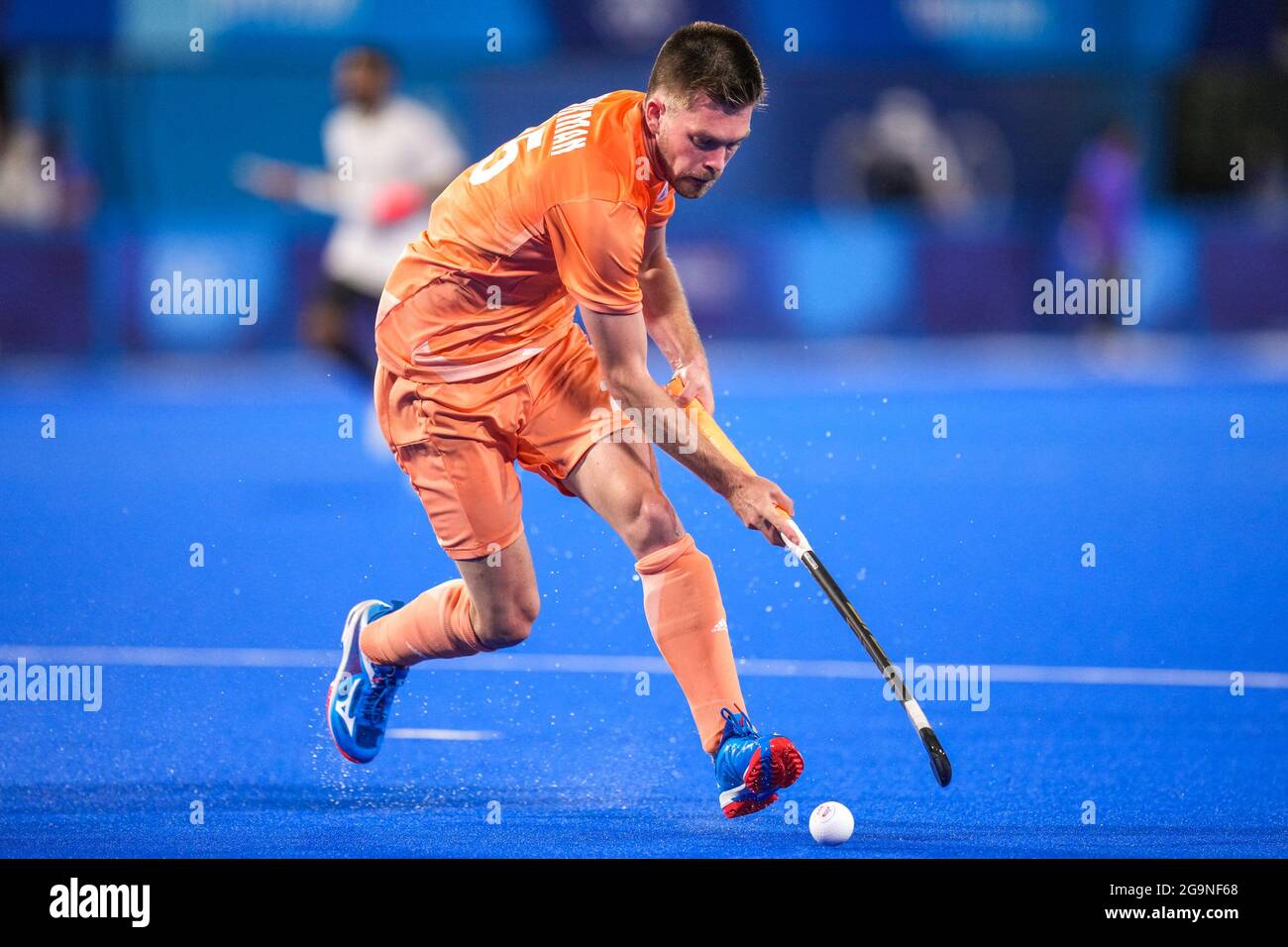 TOKYO, JAPAN - JULY 27: Thierry Brinkman of the Netherlands competing on Men's Pool B during the Tokyo 2020 Olympic Games at the Oi Hockey Stadium on July 27, 2021 in Tokyo, Japan (Photo by Yannick Verhoeven/Orange Pictures) NOCNSF Stock Photo