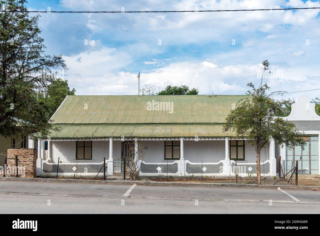JANSENVILLE, SOUTH AFRICA APRIL 21, 2021 A street scene, with an old