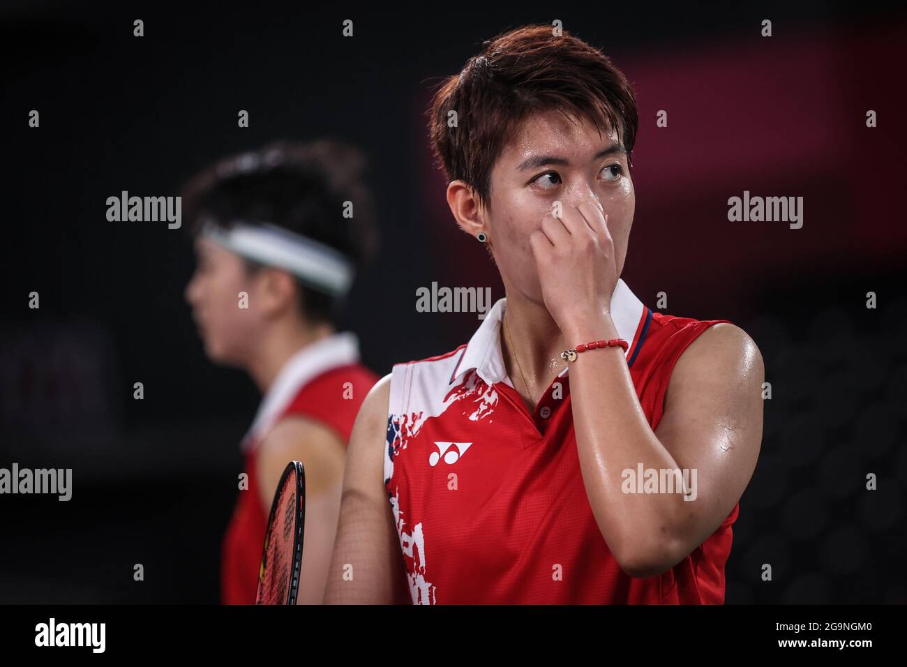 Tokyo, Japan. 27th July, 2021. Du Yue(front) /Li Yinhui of China ...