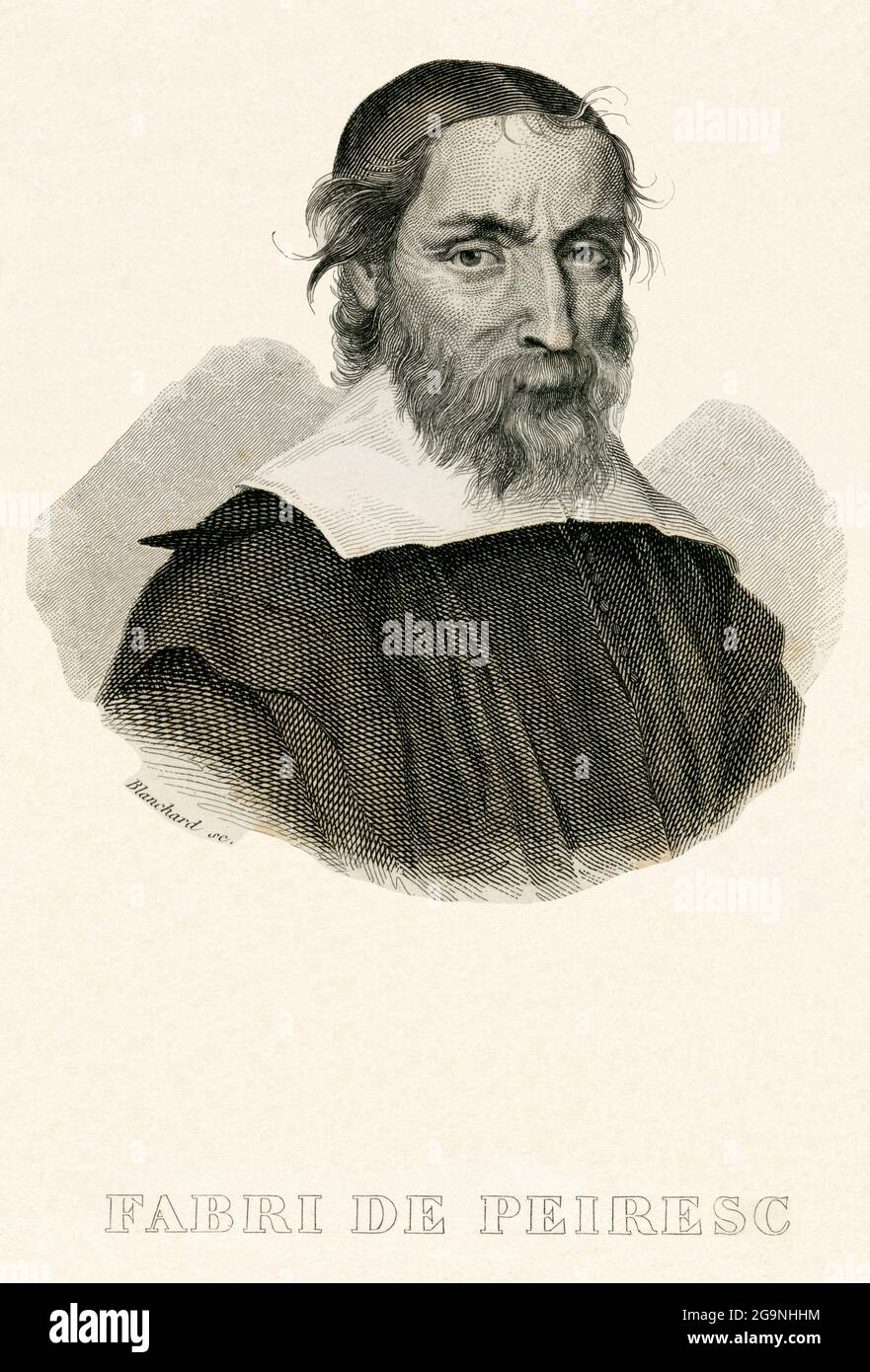 Var, Belgentier, Nicolas-Claude Fabri de Peiresc, French savant, steel engraving by Blanchard, ARTIST'S COPYRIGHT HAS NOT TO BE CLEARED Stock Photo