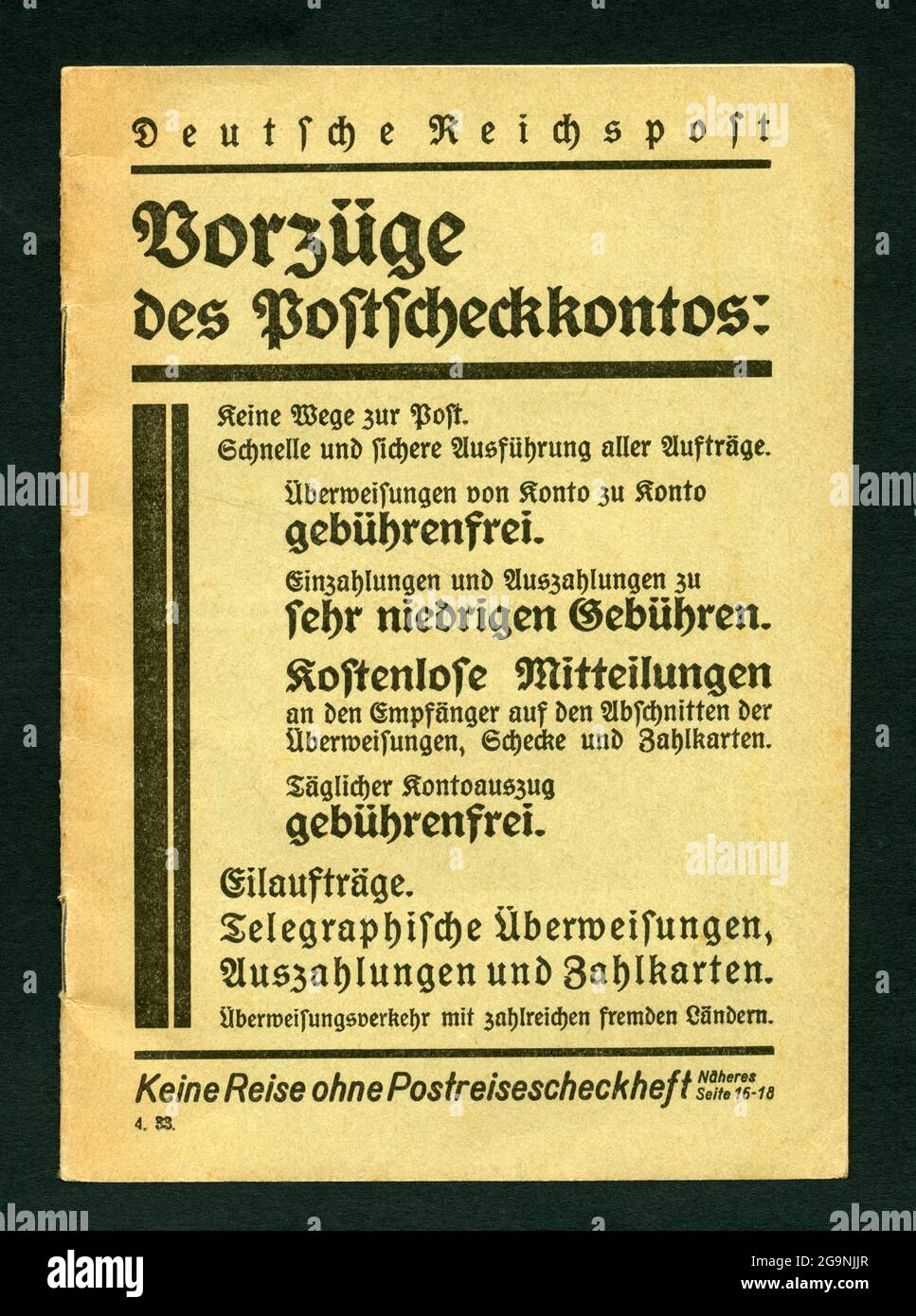 German Reichspost, ADDITIONAL-RIGHTS-CLEARANCE-INFO-NOT-AVAILABLE Stock Photo