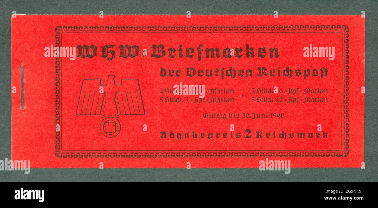 Europe, Germany, German Reichspost, book of stamps, stamps of the winter relief of the German people, ADDITIONAL-RIGHTS-CLEARANCE-INFO-NOT-AVAILABLE Stock Photo