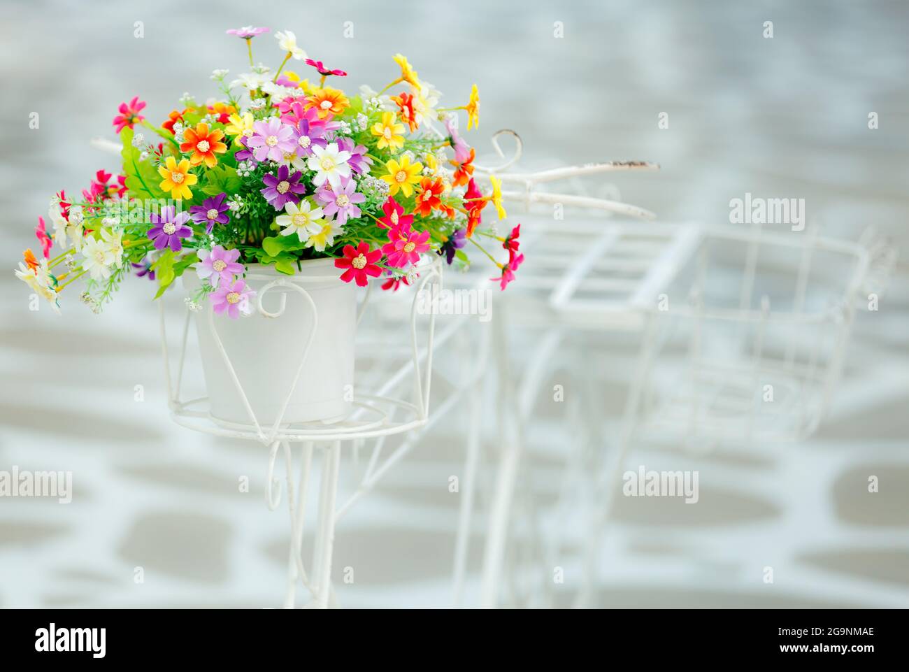 Colorful artificial flowers made from fabric Stock Photo Alamy