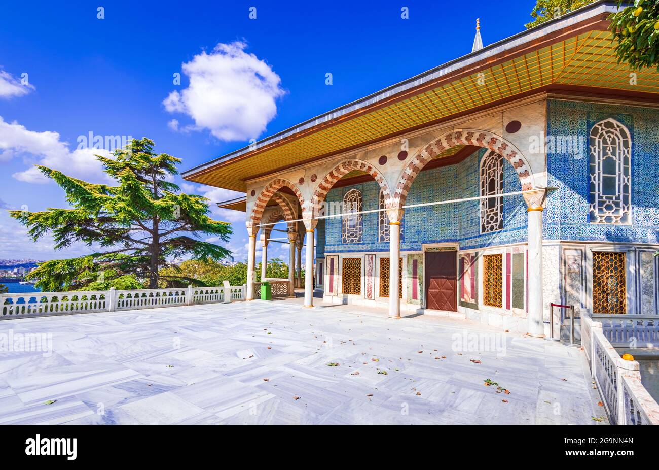 Istanbul, Turkey - Exterior of Baghdad Kiosk inside Topkapi, built in 1639 to commemorate the Baghdad campaign of Sultan Murat IV. Stock Photo