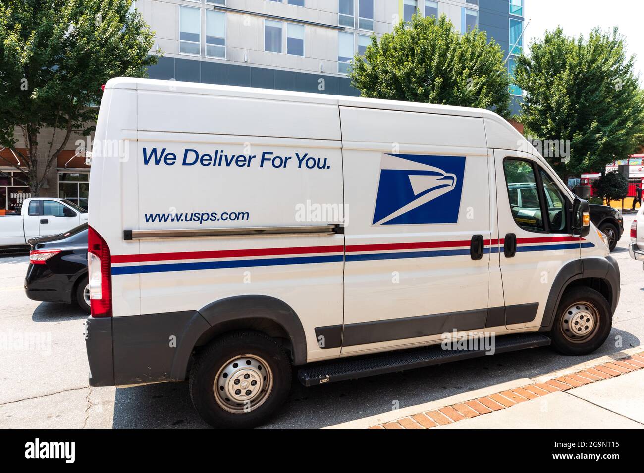 Usps truck hires stock photography and images Alamy