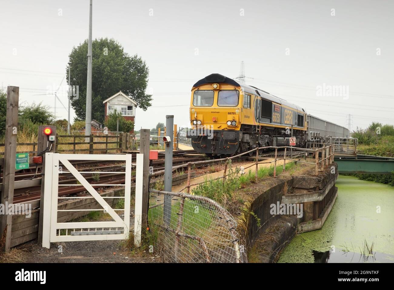 GBRF Class 66 loco 66751 hauling the 0410 Renwick Rd (Barking, London