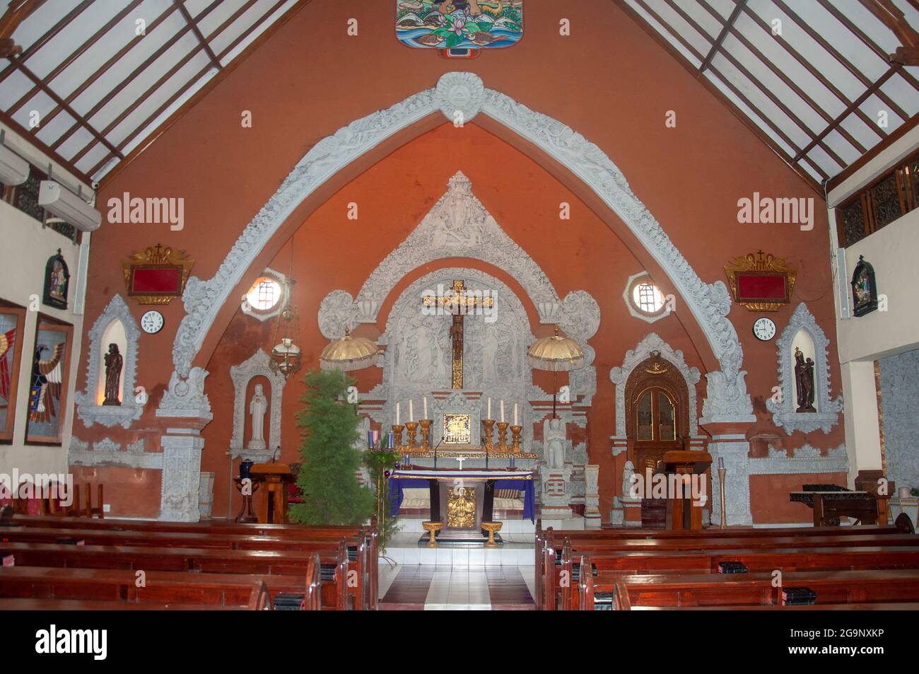 Artful Church in Bali Indonesia Stock Photo - Alamy