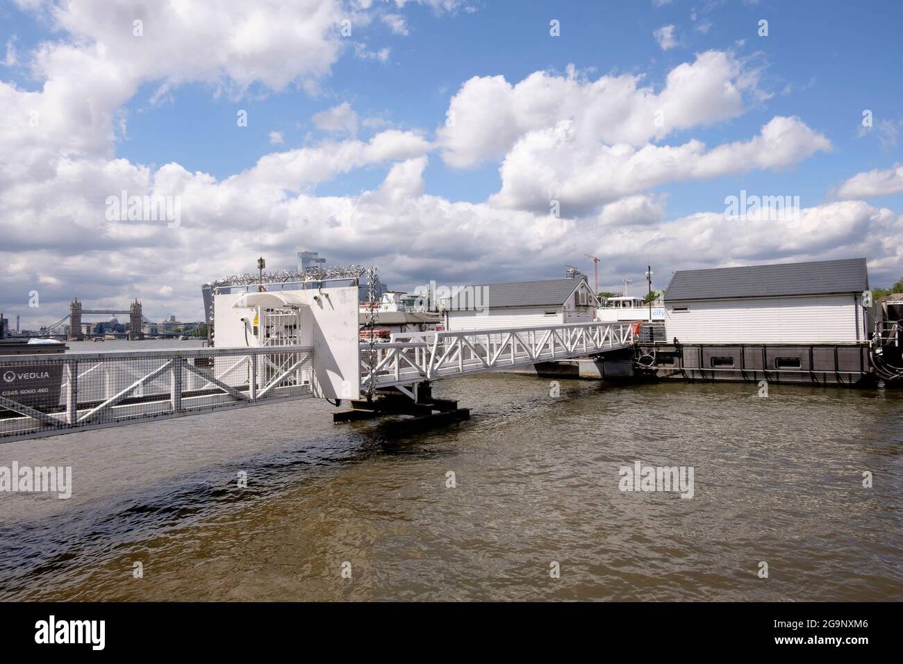 River Thames at Cherry Garden Pier, Rotherhithe, South London, UK Stock Photo