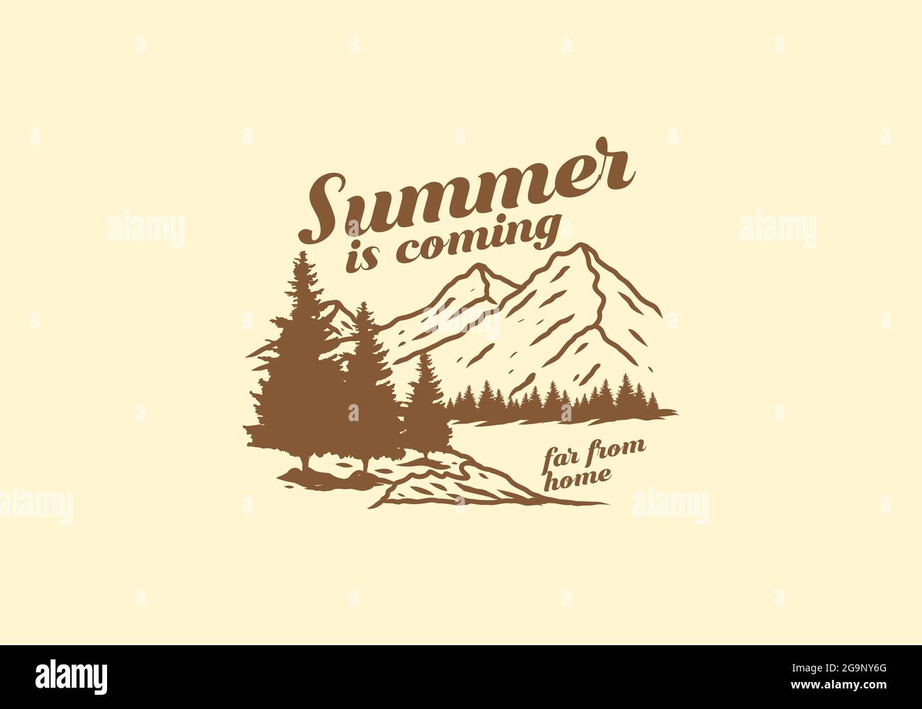 Line art illustration of camping design Stock Vector Image & Art - Alamy