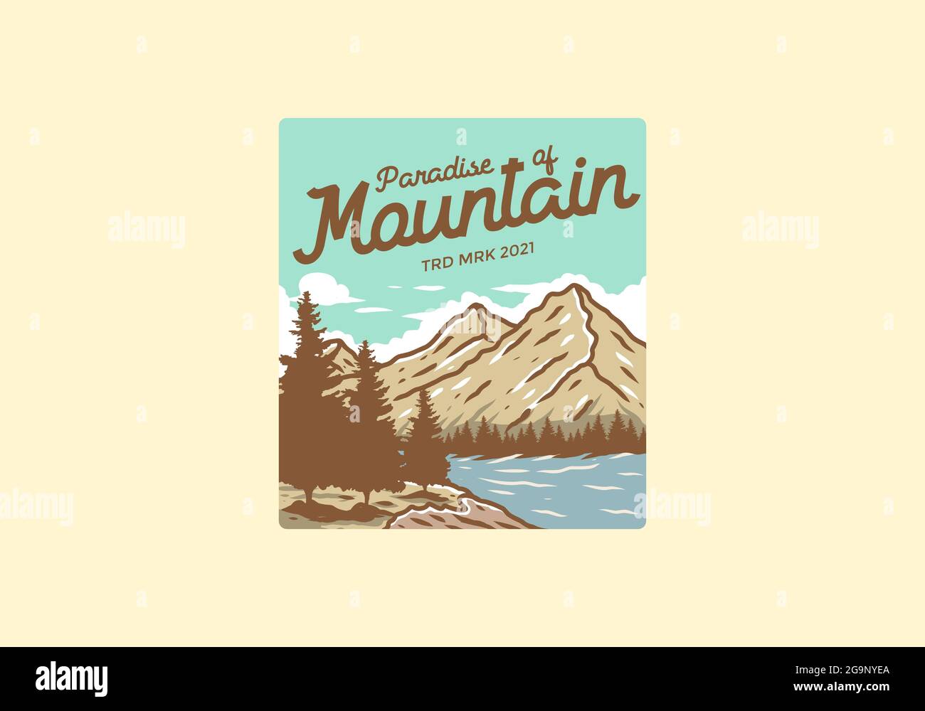 Line art illustration of camping design Stock Vector Image & Art - Alamy