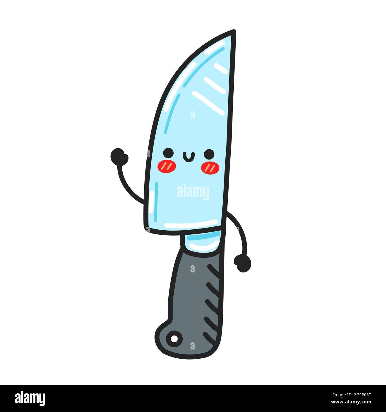 Cute funny kitchen chef knife character. Vector flat cartoon kawaii  character illustration icon. Isolated on white background. Chef cooking  knife cartoon character concept Stock Vector Image & Art - Alamy