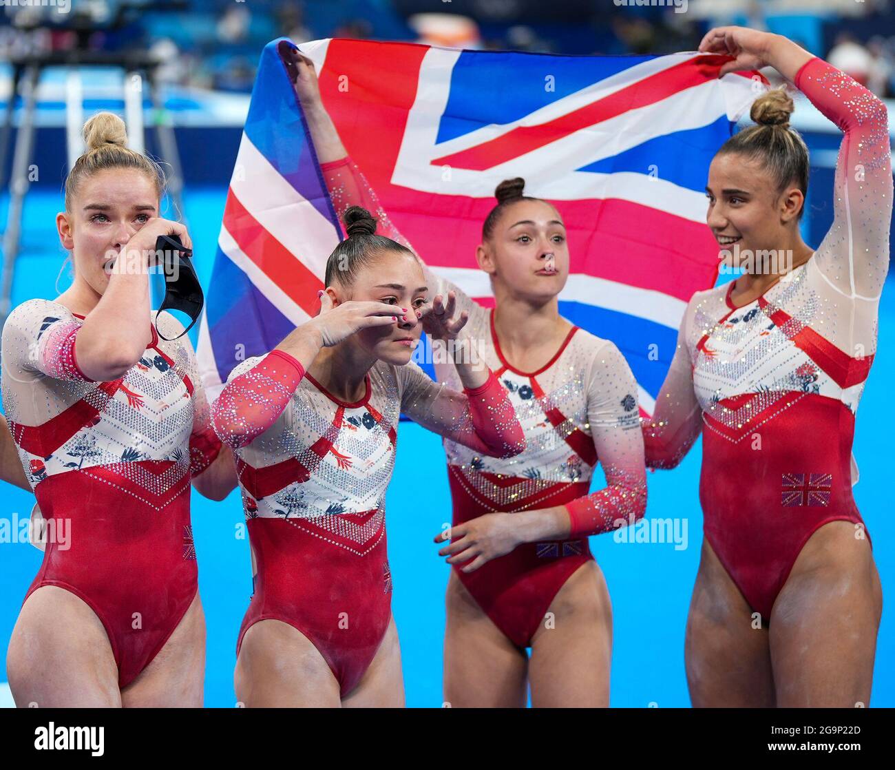 Arlake Gymnastics Center Tokyo Japan 27th July 21 Womens Team Artistic Gymnastics Day 4 Of Tokyo Summer Olympic Games Tears Of Joy For Team Gb As They Win Bronze Medal Jessica