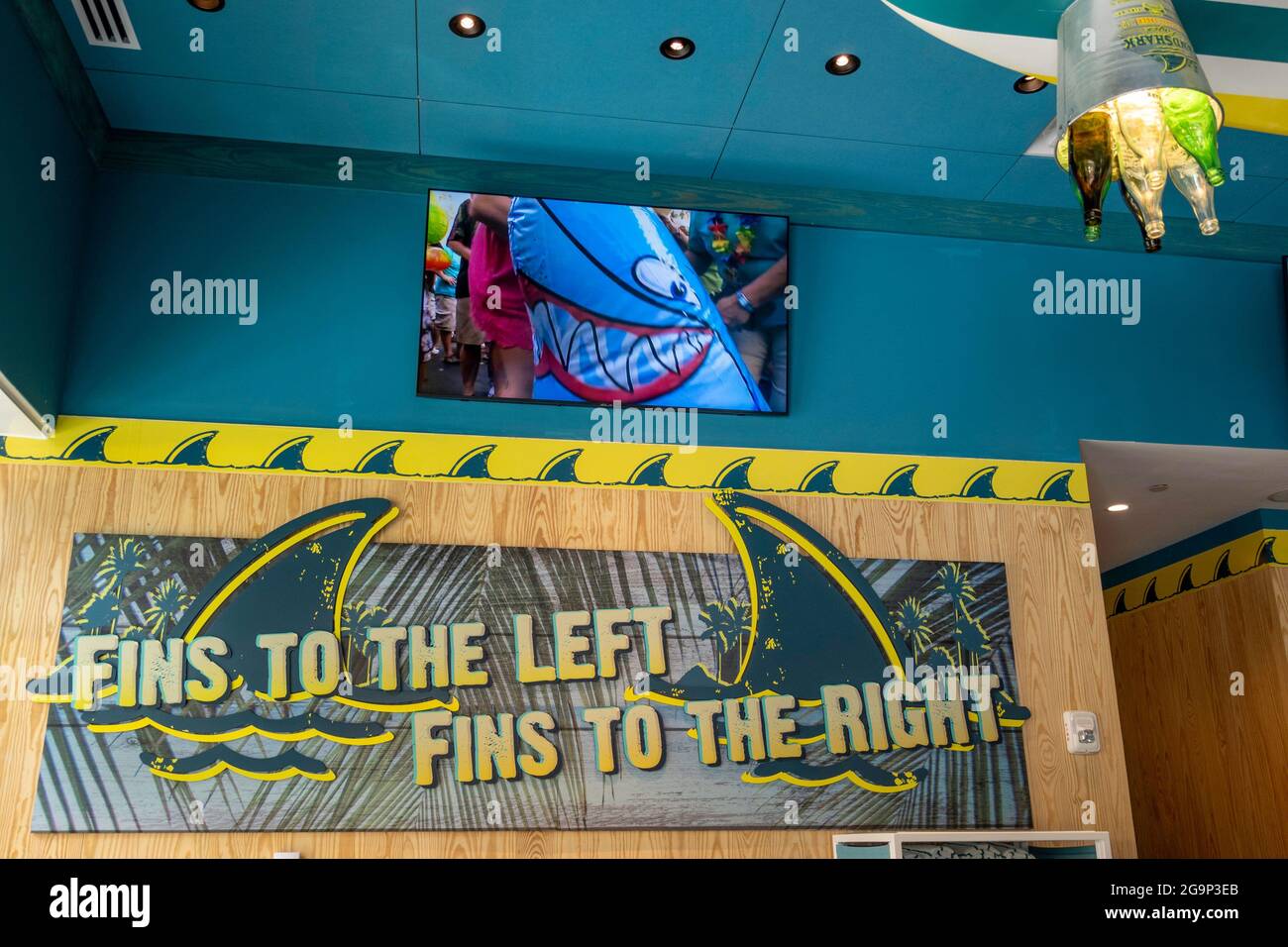 Margaritaville Resort Times Square is a Jimmy Buffett property with the Landshark Bar & Grill