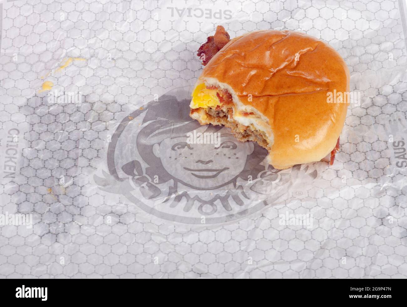 Wendys baconator breakfast sandwich hires stock photography and images