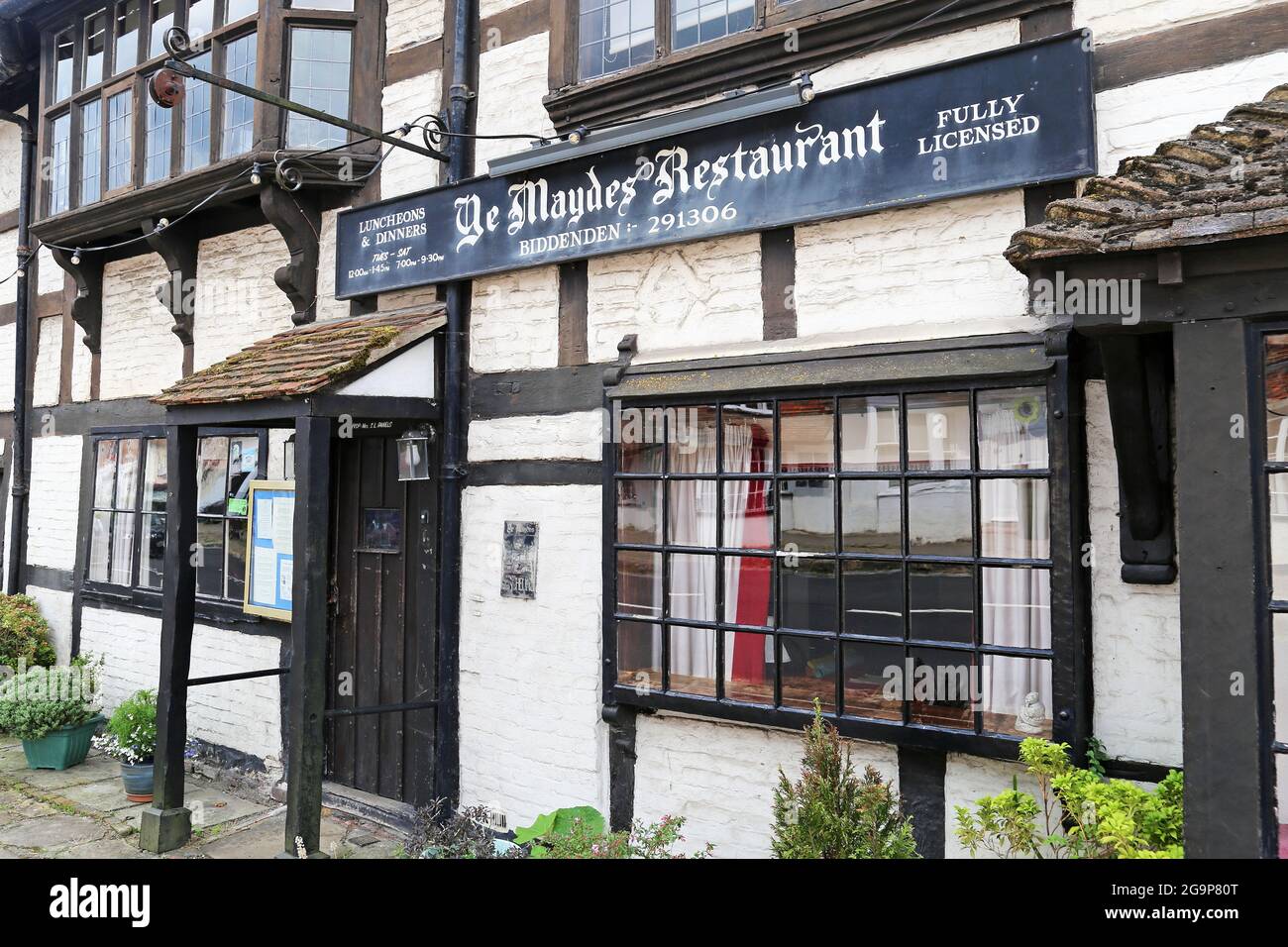 Ye Maydes Restaurant, High Street, Biddenden, Kent, England, Great Britain, United Kingdom, Europe Stock Photo