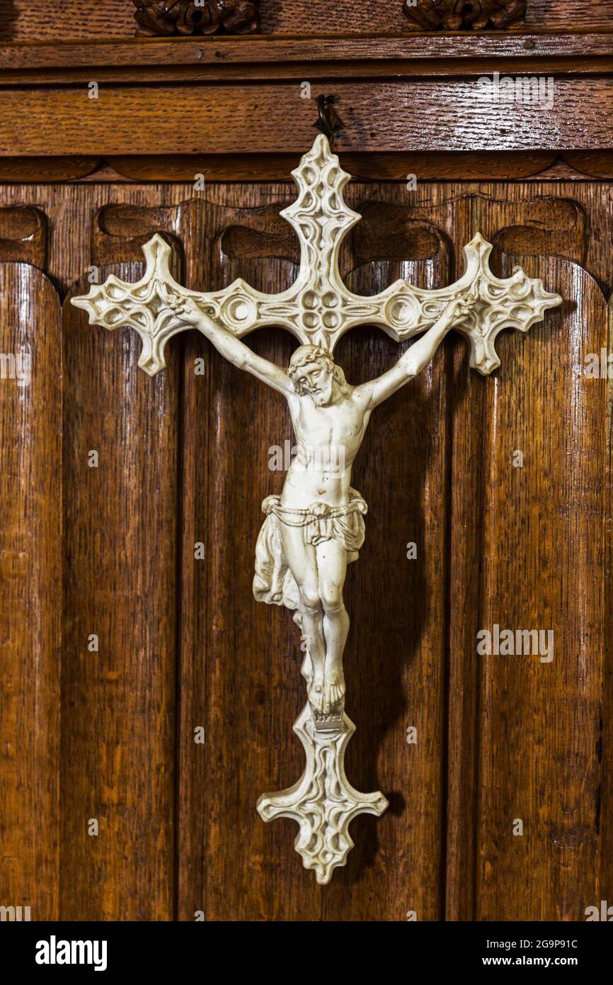 Depiction of Jesus Christ on a cross during crucifixion Stock Photo - Alamy