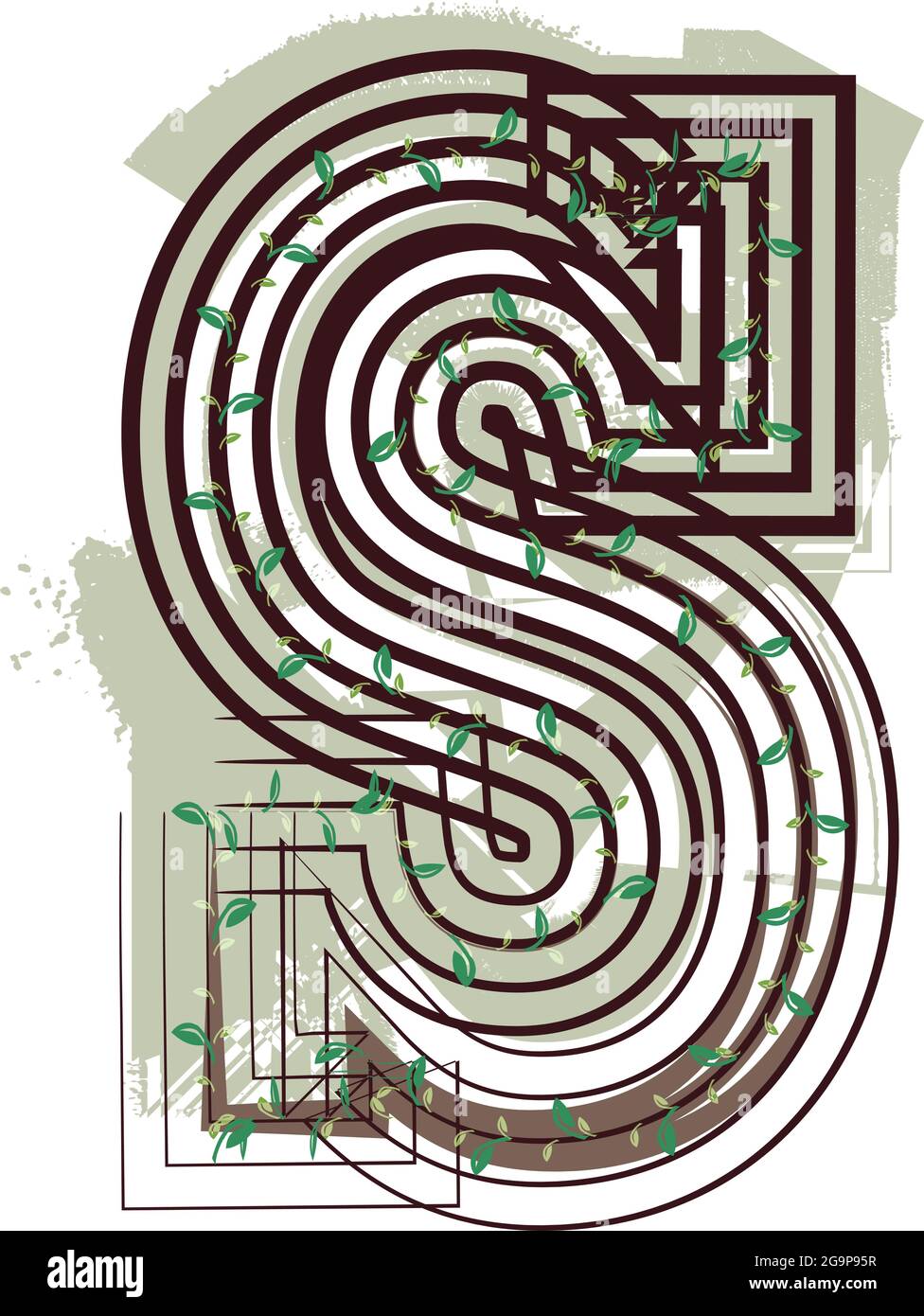 Letter s Eco Logo Icon Design - Vector Illustration Stock Vector Image ...