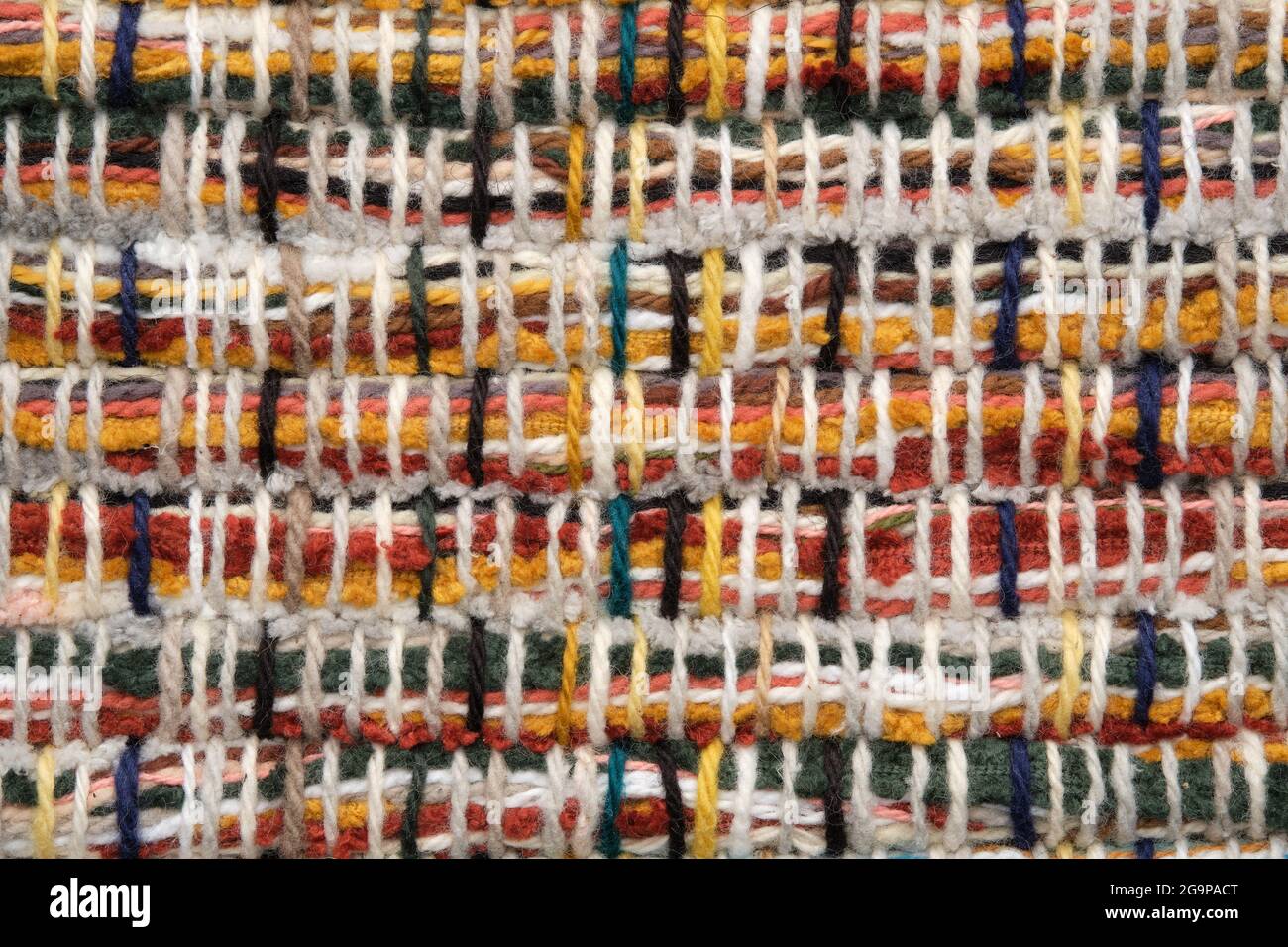 Homespun rug or carpet texture, rustic homespun doormat background ...