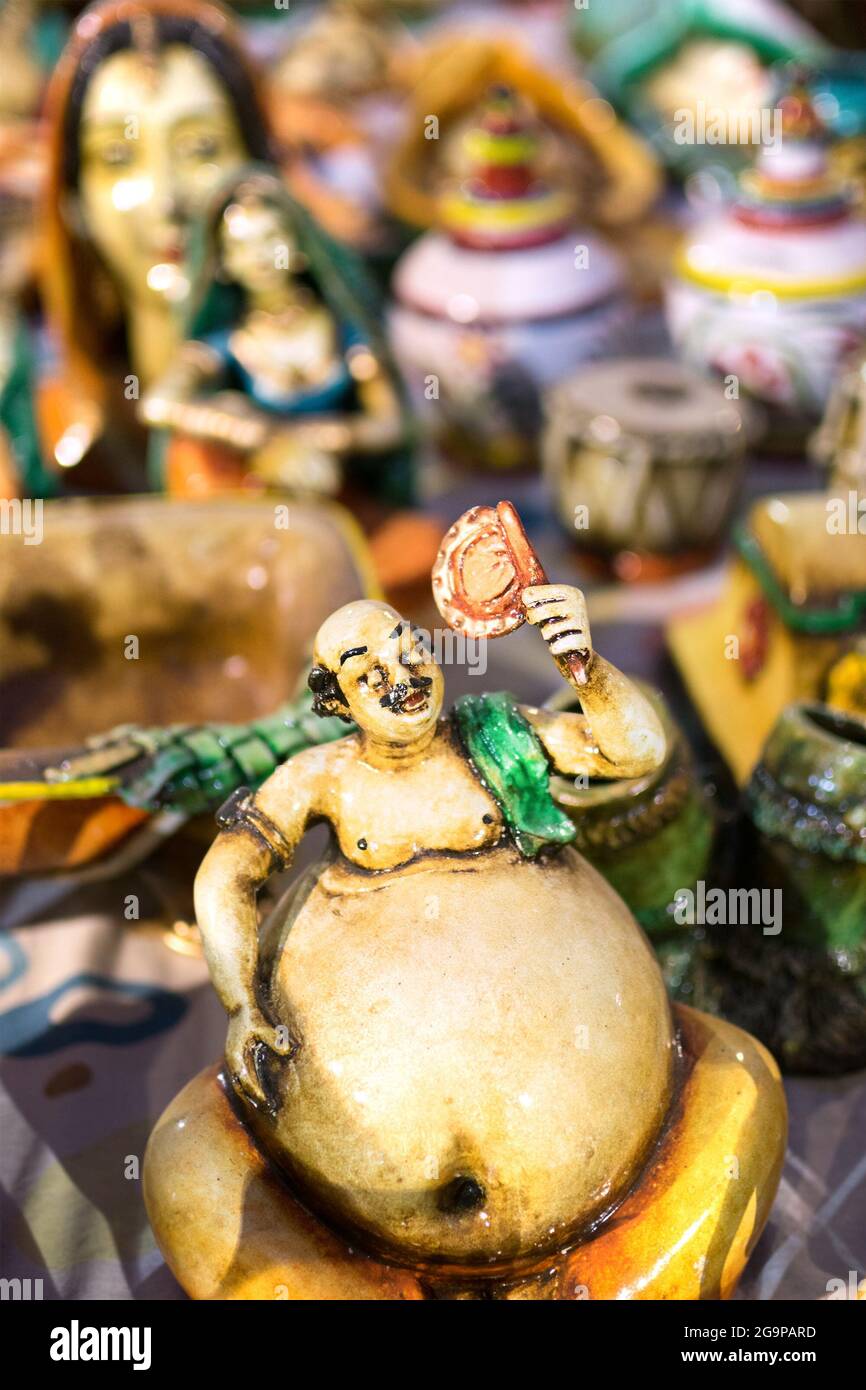 KOLKATA, WEST BENGAL , INDIA NOVEMBER 23RD 2014 Terracotta dolls