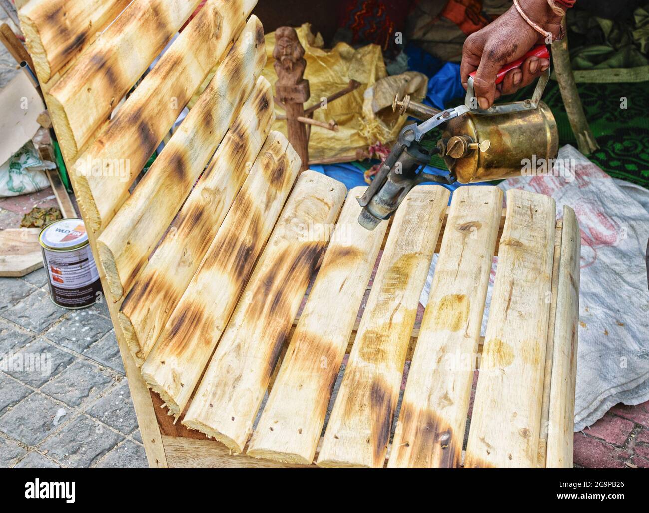 KOLKATA, WEST BENGAL , INDIA NOVEMBER 23RD 2014 Spraying colour on