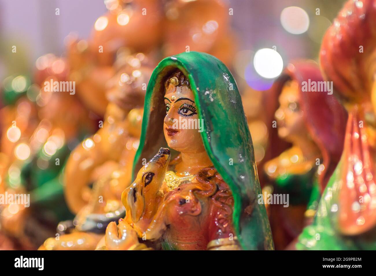 KOLKATA, WEST BENGAL , INDIA - NOVEMBER 23RD 2014 : Terracotta dolls, artworks of handicraft, on display during Handicraft Fair in Kolkata . Stock Photo