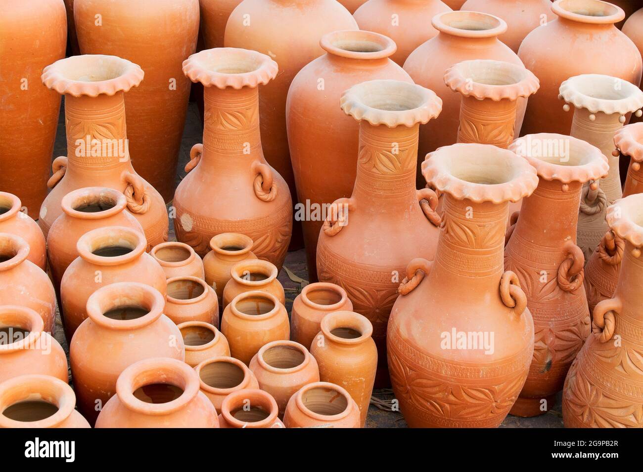 KOLKATA, WEST BENGAL , INDIA NOVEMBER 23RD 2014 terracotta pots