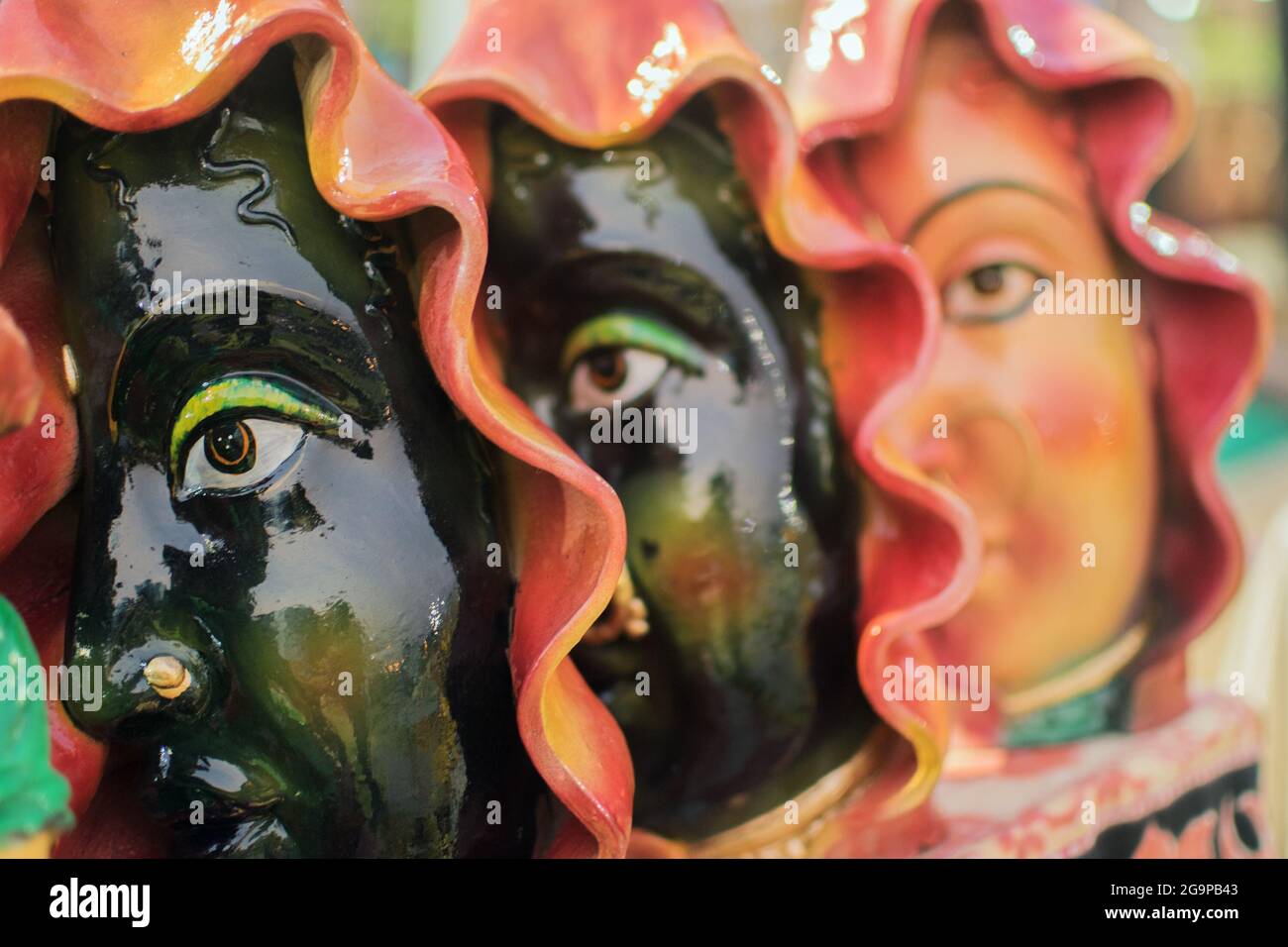 KOLKATA, WEST BENGAL , INDIA NOVEMBER 23RD 2014 Eyes of terracotta