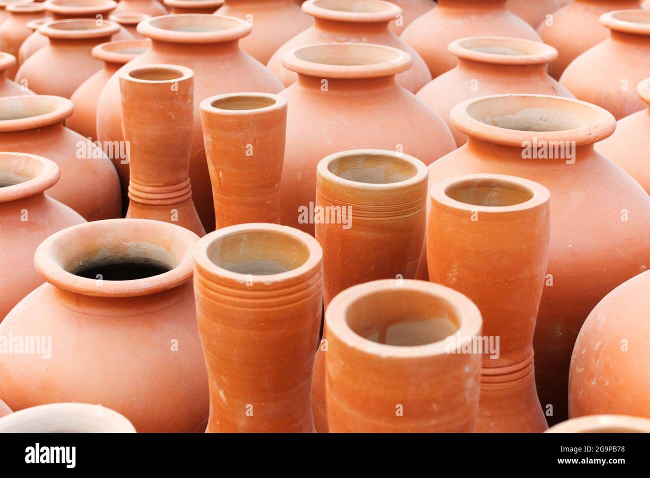 KOLKATA, WEST BENGAL , INDIA NOVEMBER 23RD 2014 terracotta pots