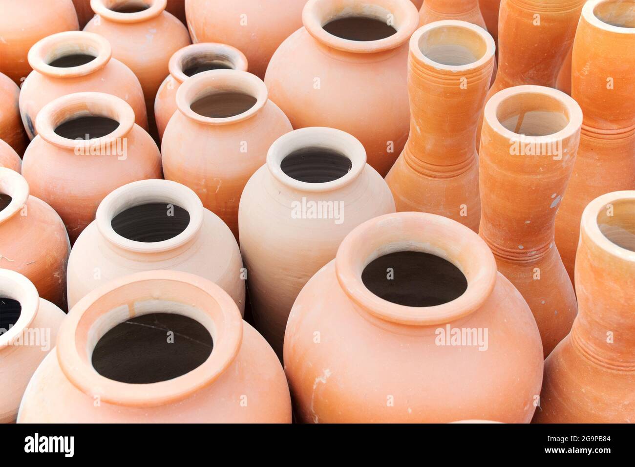 KOLKATA, WEST BENGAL , INDIA NOVEMBER 23RD 2014 terracotta pots