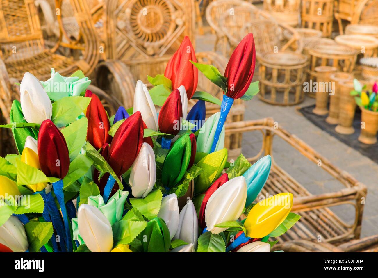 KOLKATA, WEST BENGAL , INDIA NOVEMBER 23RD 2014 Cloth made Tulip