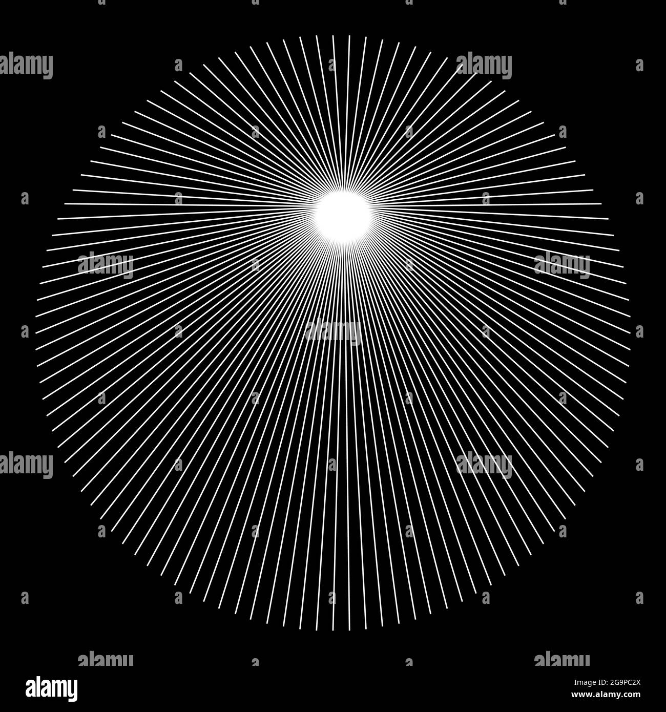 Abstract radial, radiating lines, stripes. Burst lines. Converging ...