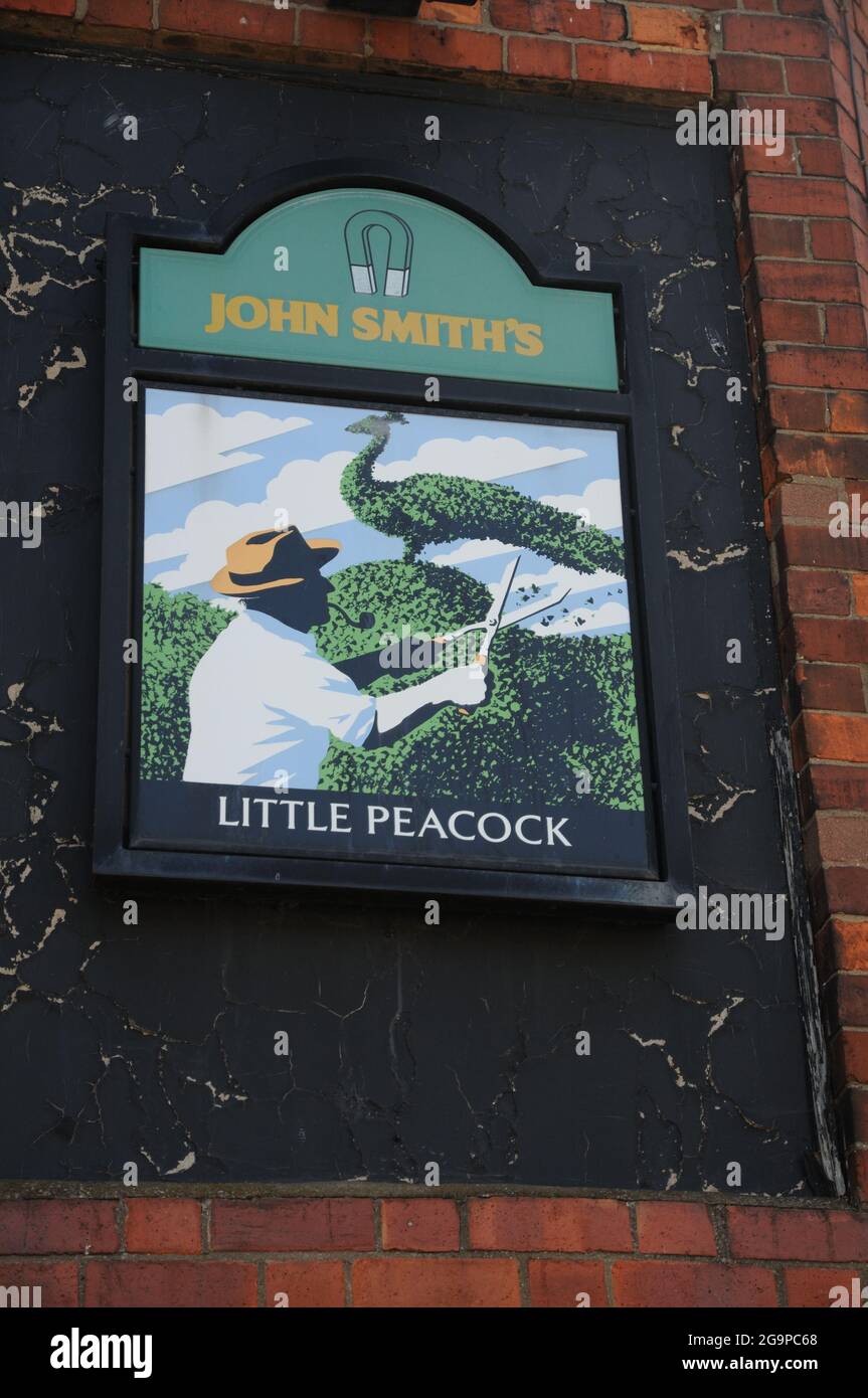 Little Peacock sign, Wormgate, Boston, Lincolnshire Stock Photo Alamy